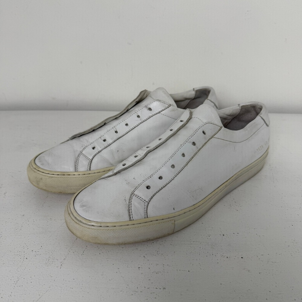 Common Projects Achilles Low White Leather Sneakers 1528 Size 43 Mens Italy